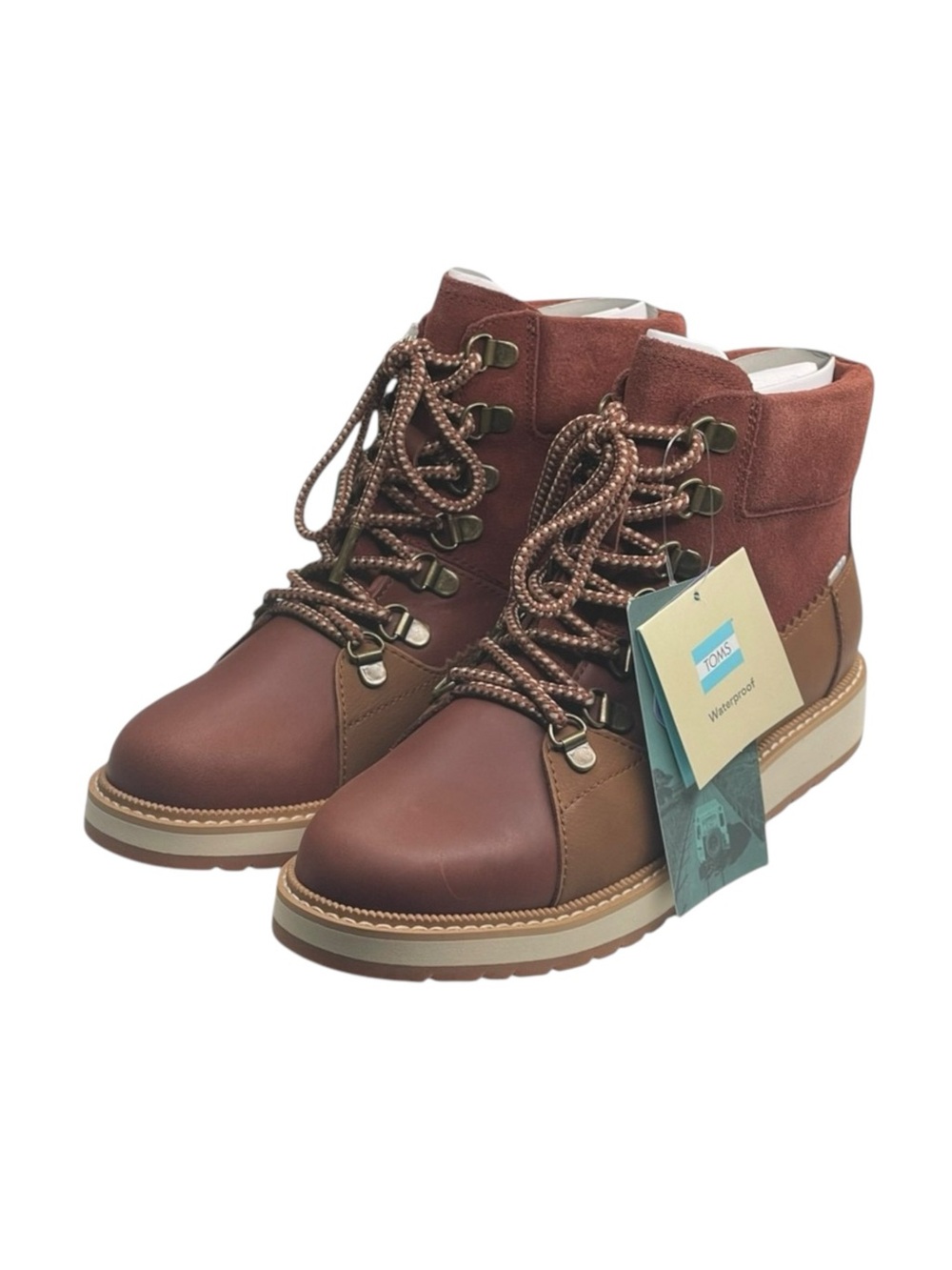 new Toms ☀︎︎ Mesa Waterproof Leather Bootie ☀︎︎ Hiking Boot ☀︎︎ Penny Brown ☀︎ - Picture 9 of 16